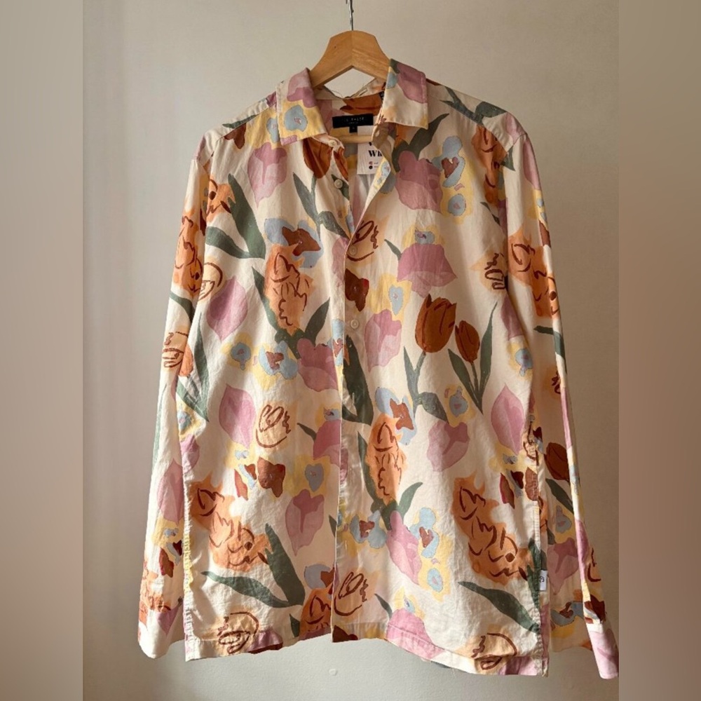 Y2K Breezy Cotton Watercolour Shirt
